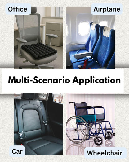 56 Air Cells Travel Cushion, 3D Inflatable Seat for Airplane, Car, Office Chair & Wheelchair, Portable & Comfortable Air Cushion for Long Flights, Driving & Sitting