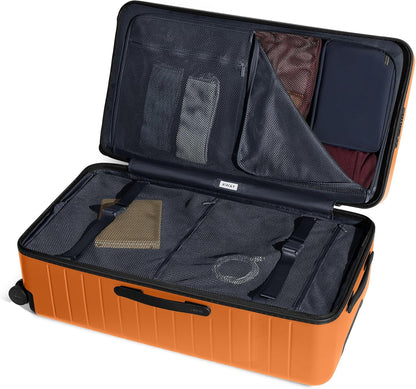 Away Large Trunk Luggage, 31 Inch Hardside Suitcase with Spinner Wheels, Lightweight & Durable, TSA Lock, Ideal for Long Trips, Sorbet Orange