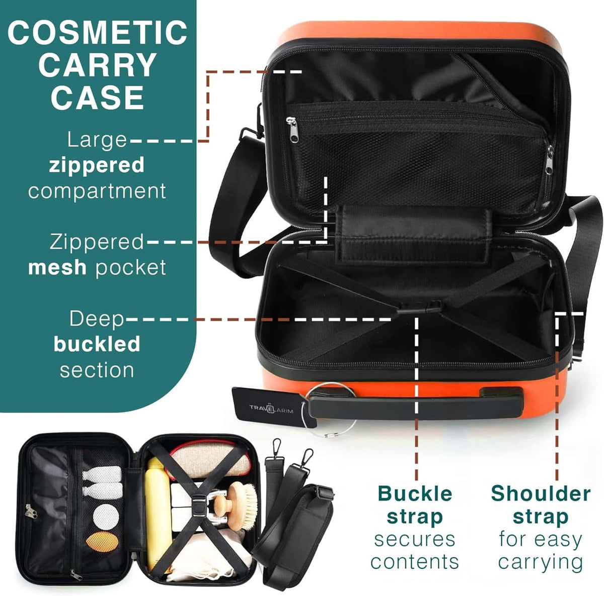 Luggage Sets 3 Piece, 22 Inch Carry on Luggage and 24 Inch Suitcases with Wheels Spinner, Durable Hard Shell Suitcase Set, Expandable Travel Suitcase, Orange