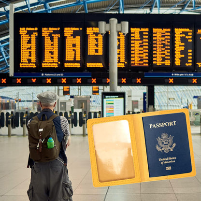 2 Pack Passport covers and Vaccine Card Holder Arouselove PU Leather Passport Wallet Vaccine Case Protector Slot Travel Passport Wallets for Women & Men