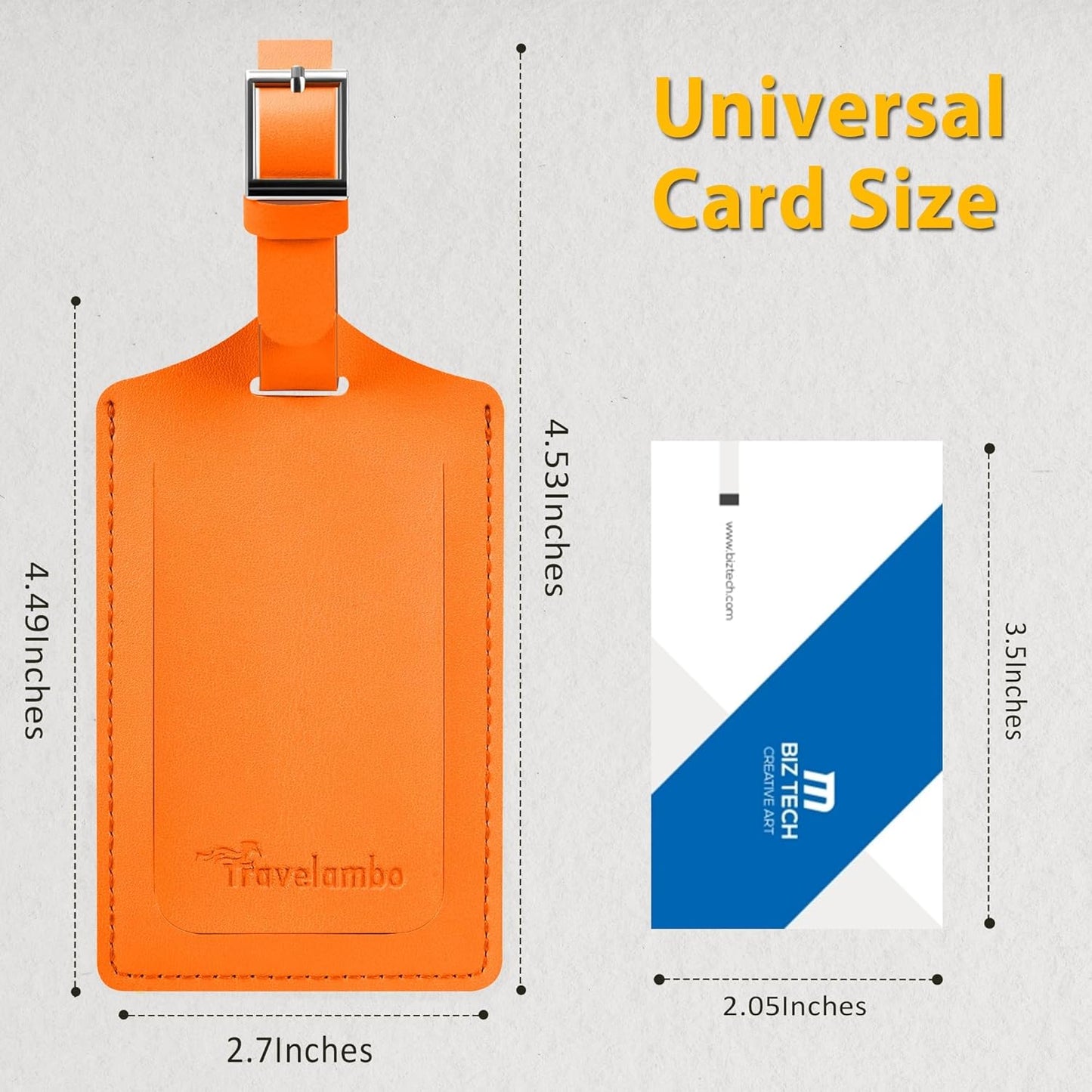 8 Pack Leather Luggage Travel Bag Tags by Travelambo