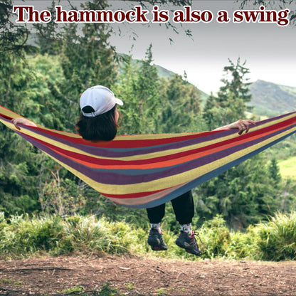 Camping Hammocks for Backyard Hanging Sturdy Garden Comfortable Fabric Hammock Indoor Tree Straps Up to 616lbs Weight Capacity with Travel Bag for Camping Portable Outdoor Patio (Grey)
