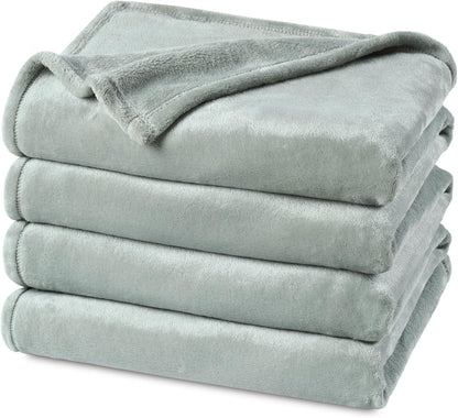 PHF Ultra Soft Fleece Blanket Twin Size, No Shed No Pilling Luxury Plush Cozy 300GSM Lightweight Twin XL Blanket for Bed, Couch, Chair, Sofa Suitable for All Season, 76" x 90", Sage Green