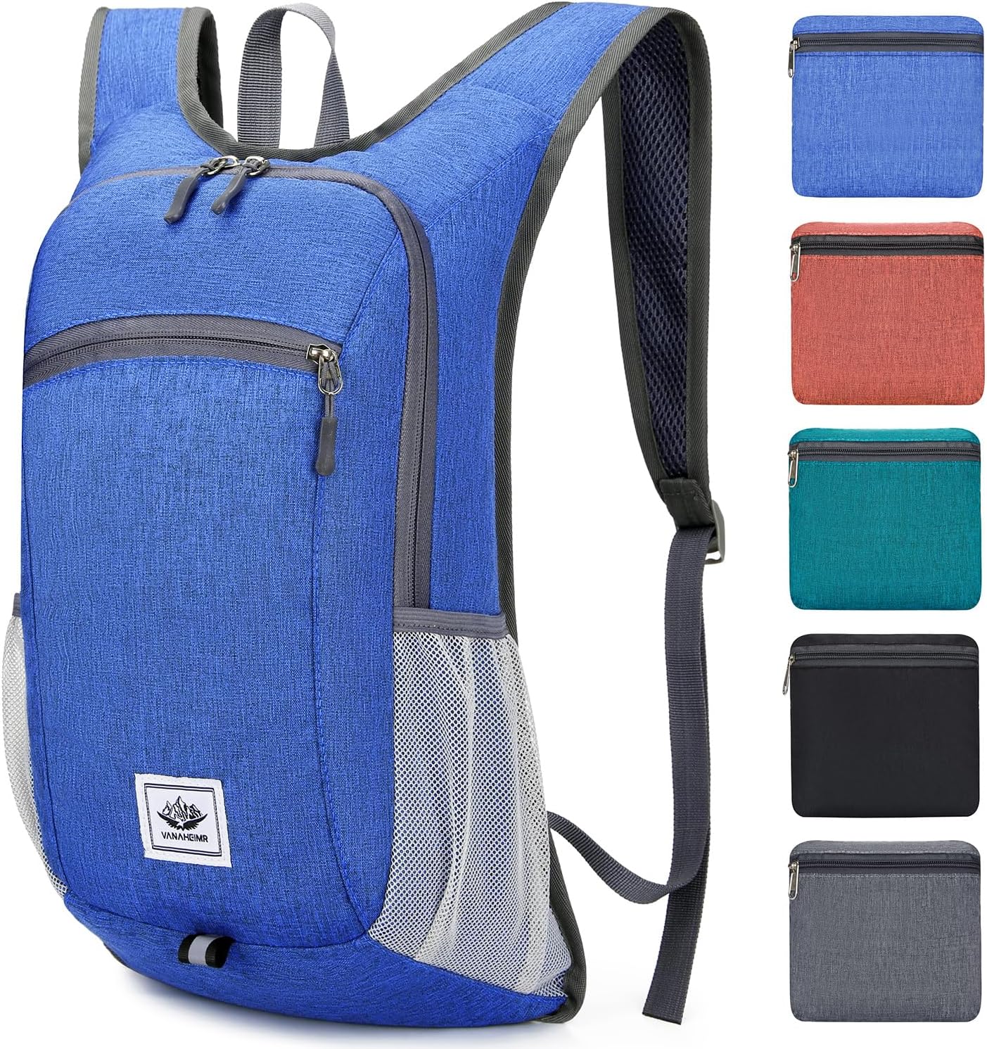 Esup 15L Lightweight Hiking Backpack Foldable Small Travel Backpack Packable Camping Backpack for Women Men (Sky blue)