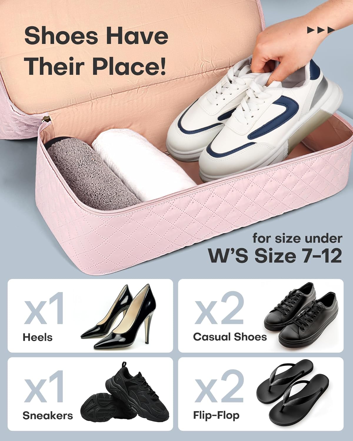 HOTOR Travel Duffel Bag - Weekender Bags for Women, Carry On Overnight Bag with Shoe Compartment, with Toiletry Bag for Travel Essentials and Travel Accessories, Pink, 13.4"×17.3"×7.9"