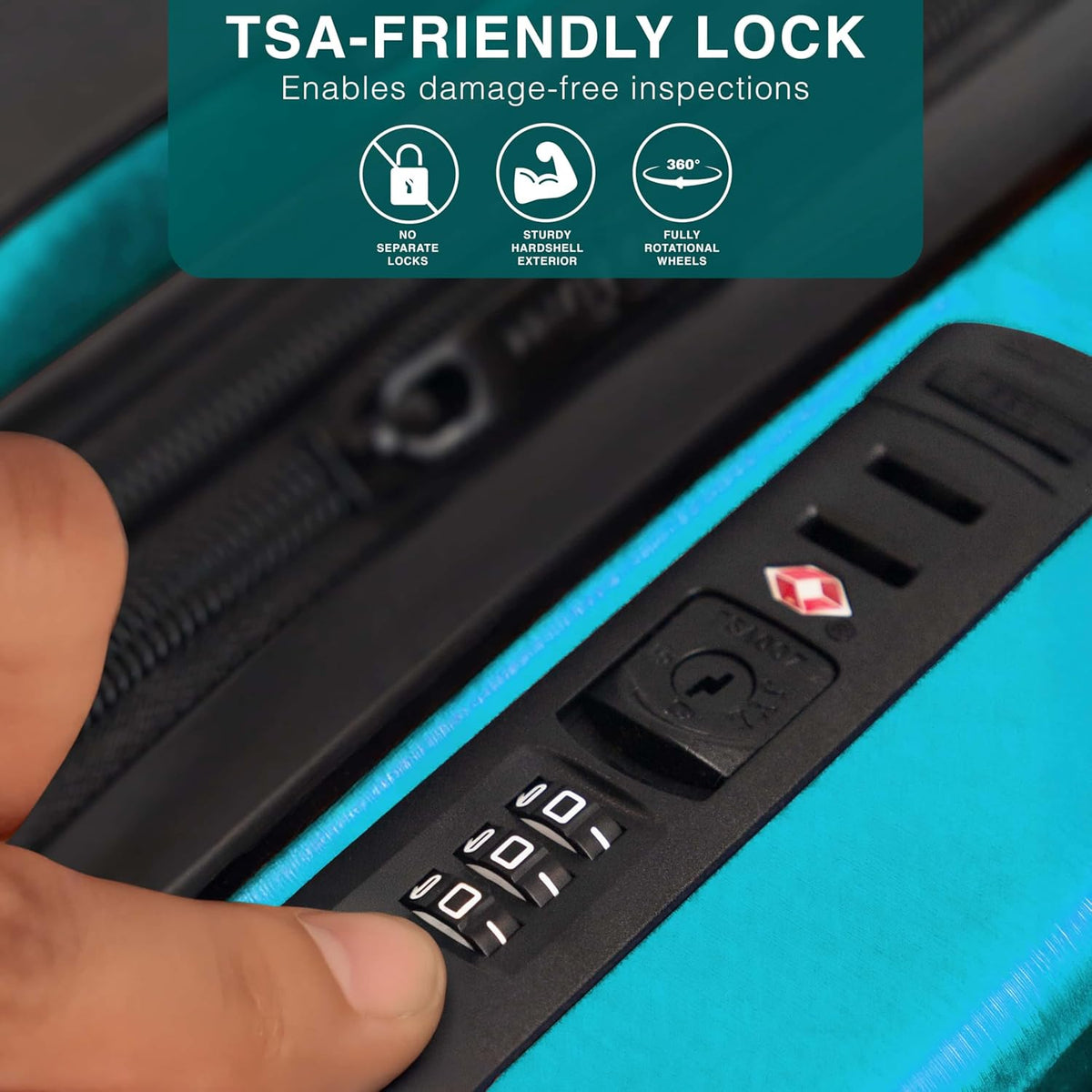 Luggage Sets 2 Piece, 24 Inch Suitcase and 28 Inch Luggage with Spinner Wheels, Durable Hard Shell Suitcase Set, Expandable Travel Suitcases with Wheels, Teal