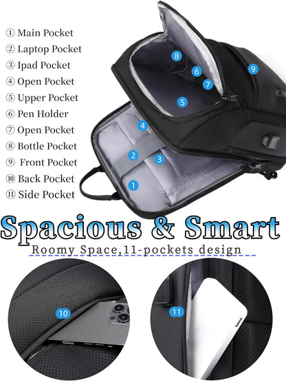 BASICPOWER Sling Bag for Men Women, Shoulder Crossbody Backpack with USB Port, Anti-theft Chest Bag for Business Travel Daily