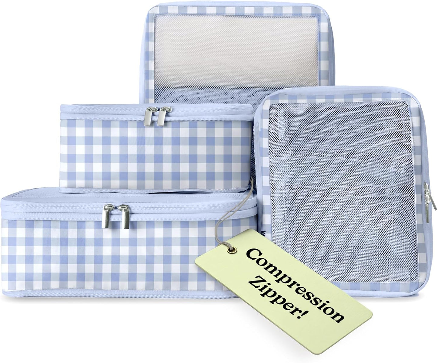 Vandel Space-Saving Compression Packing Cubes for Women, Men, Compressible Carry On Suit Case Organizer Luggage Packing Cubes for Travel Organizer Bags for Luggage and Backpacks, Suitcase Cube