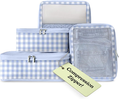 Vandel Space-Saving Compression Packing Cubes for Women, Men, Compressible Carry On Suit Case Organizer Luggage Packing Cubes for Travel Organizer Bags for Luggage and Backpacks, Suitcase Cube