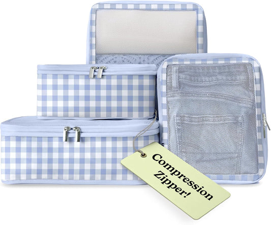 Vandel Space-Saving Compression Packing Cubes for Women, Men, Compressible Carry On Suit Case Organizer Luggage Packing Cubes for Travel Organizer Bags for Luggage and Backpacks, Suitcase Cube