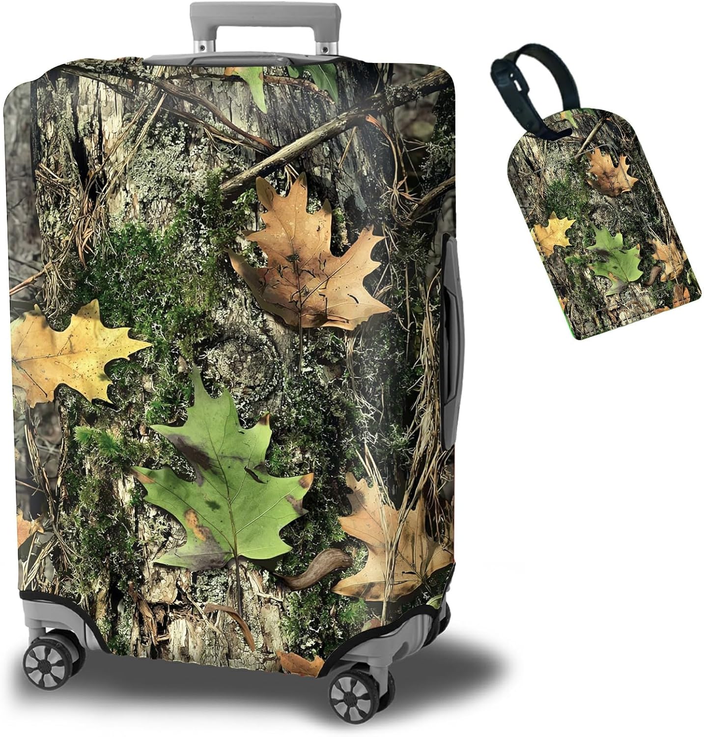 Luggage Cover Plus - Camo Tree Travel Suitcase Cover for 29-30 inch Luggage (XL) with Concealed Zipper, Washable Elastic Cloth, Dustproof, Anti-Scratch