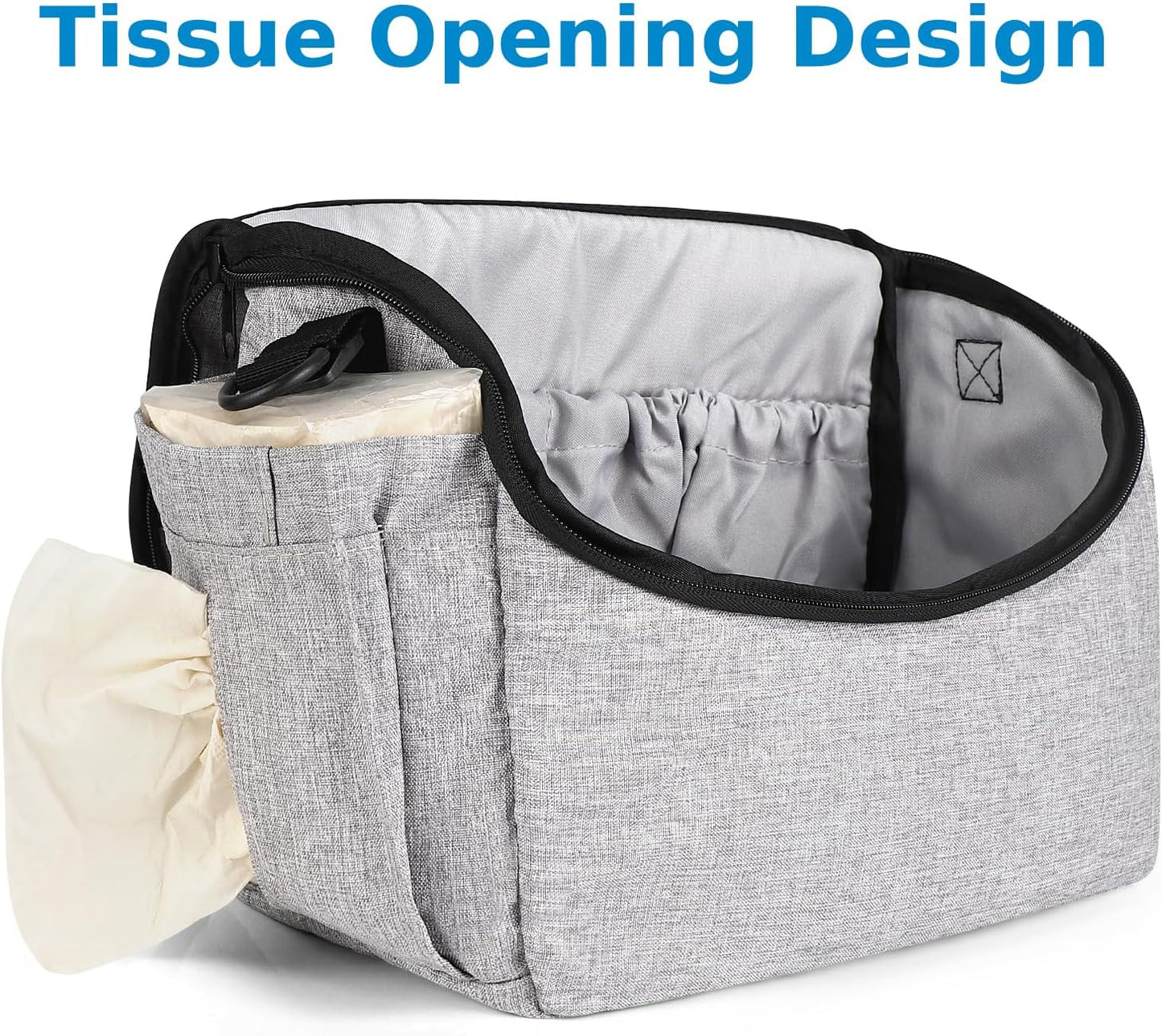 Accmor Universal Stroller Organizer - Large Capacity Stroller Bag with Shoulder Strap - Accessories for Uppababy, Nuna, Doona, Britax