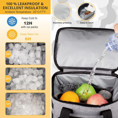 Tactical Backpack Cooler,Lunch Backpack for Men Adults Work with Handle，Soft Cooler Backpack Insulated Waterproof Leak Proof