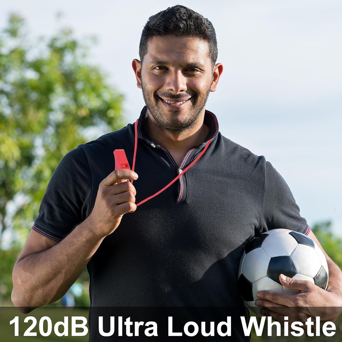 8-Pack Colorful Plastic Whistles with Lanyards - 120dB Loud Sports Whistles for Coaches, Teachers, Emergency Kits & Events