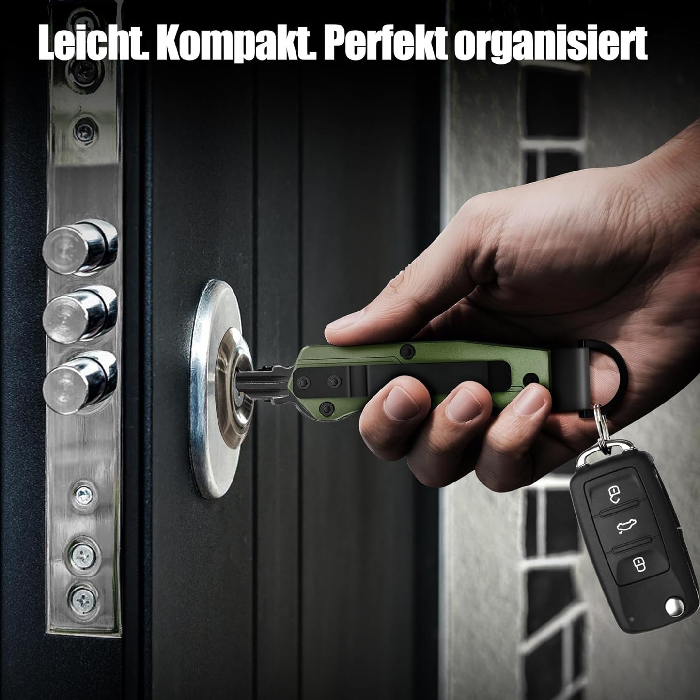 Key Organizer for Men Compact Key Holder Minimalist Key Case Metal Key Chain Key Holder for Keychain Secures 2-5 Keys