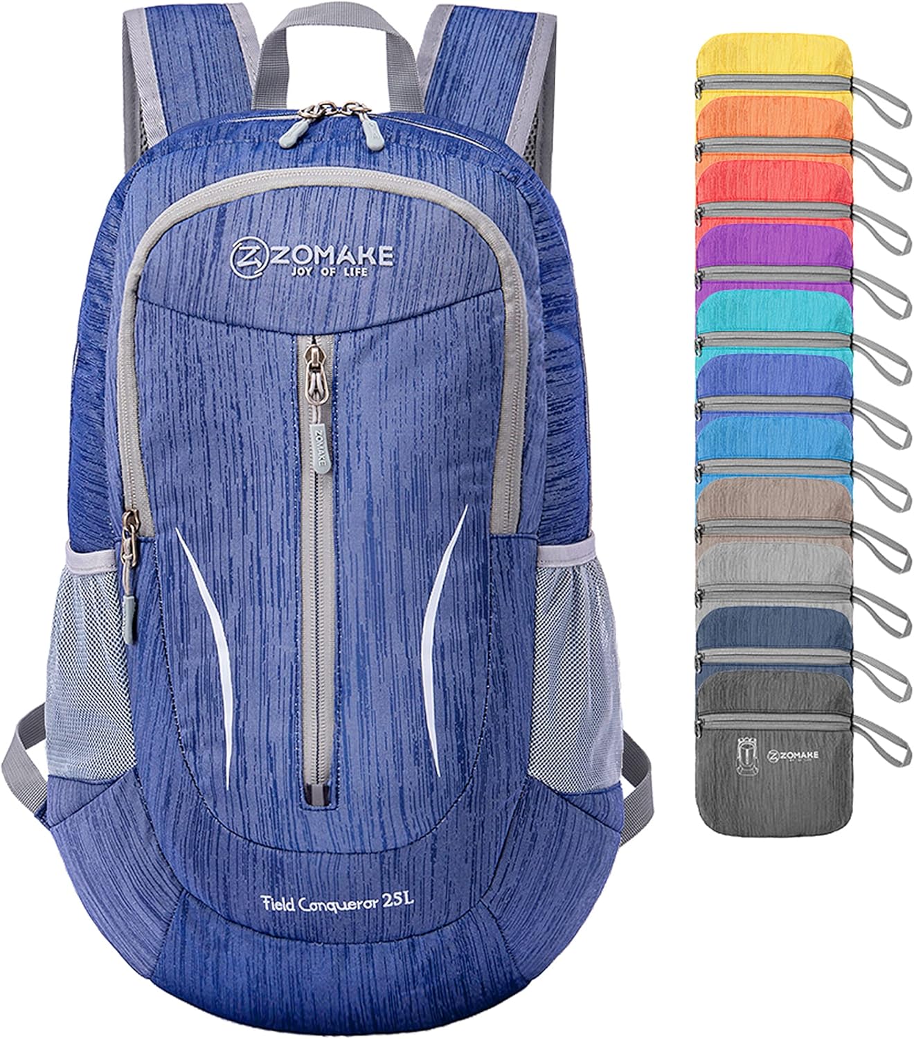 ZOMAKE 25L Ultra Lightweight Packable Backpack, Foldable Hiking Backpacks Water Resistant Small Folding Daypack for Travel(Dark Blue)
