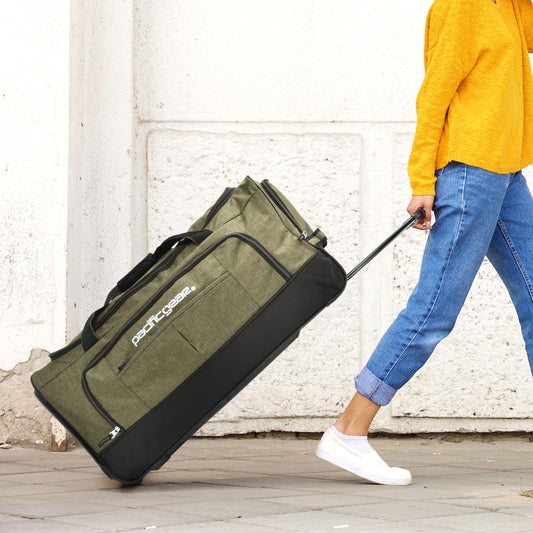 Pacific Gear Rolling Duffel Wheels, 30-inch Luggage, Hockey Bag, Heavy Duty