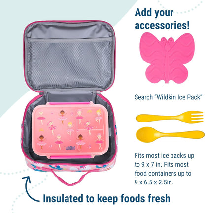 Wildkin Kids Insulated Lunch Box – Durable and Reusable for School & Travel - Llamas and Cactus