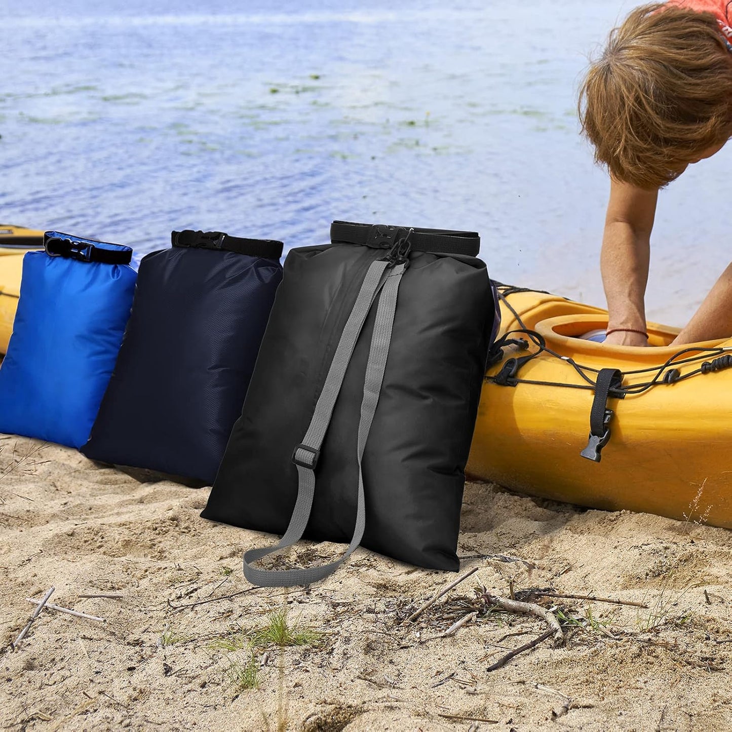 Shappy Waterproof Dry Bag Set 6 Sizes Lightweight Sacks and Long Adjustable Shoulder Strap Outdoor Water Proof Keep Gear Dry Bag Stuff Sacks for Backpacking, Boating, Hiking, Camping
