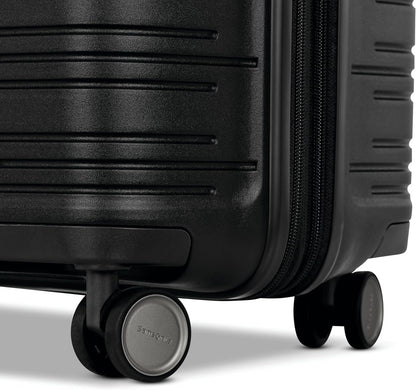 Samsonite Elevation Plus - Large Hardside Luggage - Scratch Resistant Polypropylene Shell, RightHeight™ Adjustable Handle, Integrated AirTag Holder, TSA Lock, WetPak™ Compartment - Triple Black