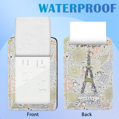 2 Pack Funny Luggage Tags with for Suitcases, Vintage Eiffel Towe Paris PU Leather Luggage Tag Accessories Privacy Cover ID Label with Stainless Steel Loop for Travel Bag for Women Girls Teens