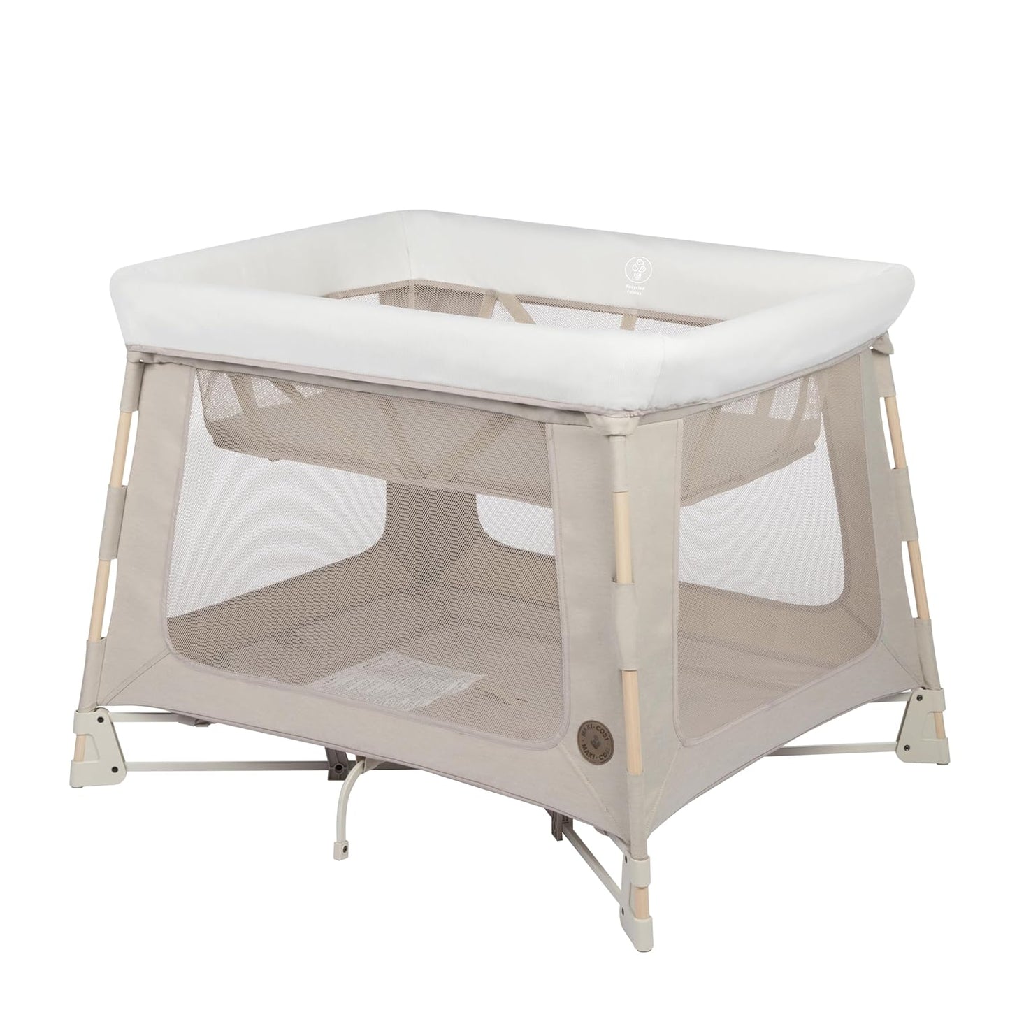 Maxi-Cosi Swift Baby Playard with Mat, Baby Playpen, Play Yard with Bassinet, Portable Playpen for Babies and Toddlers, Classic Oat