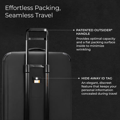 Briggs & Riley 29" Large Expandable Spinner - Checked Luggage for Travel, Suitcases with Wheels, Softside Rolling Bag for Men & Women - ZDX Collection, Black