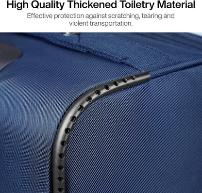 Hanke 3 Piece luggage Sets Softside Expandable luggage with Spinner Wheels TSA Lock,Travel Lightweight Luggage Sets,Blue