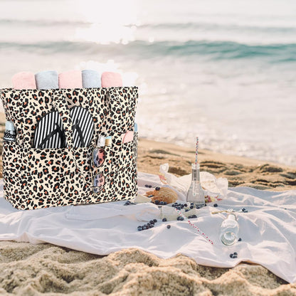 Beach Pool Bags Tote for Women Ladies Large Gym Tote Carry On Bag With Wet Compartment for Weekender Travel Waterproof