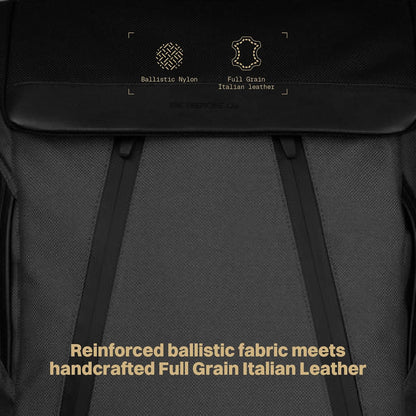 The Frenchie Co. - Super Light Ballistic Speed Backpack - Expandable Lightweight Carry-On - Anti-theft Magnetic Closure for Rapid Access - Self-adjusting Straps and Water-resistant Ballistic Nylon