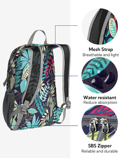 WATERFLY Small Lightweight Packable Backpack: 20l Ultra Light Foldable Travel Hiking Camping Daypack Day Pack for Man Woman