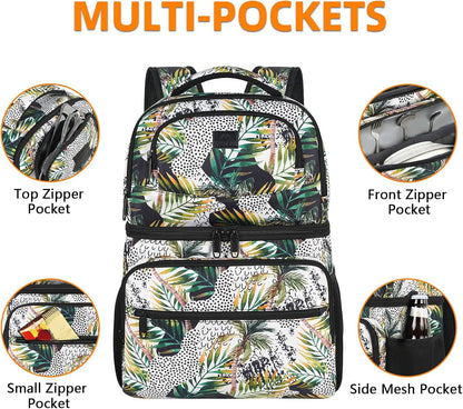 MATEIN Cooler Backpack, 26 Cans Insulated Lunch Backpack for Men Women, Leakproof Double Layer Lunch Cooler Bag Lightweight Soft Lunch Backpack with Cooler Compartment, Beach Camping Hiking Beer Gifts