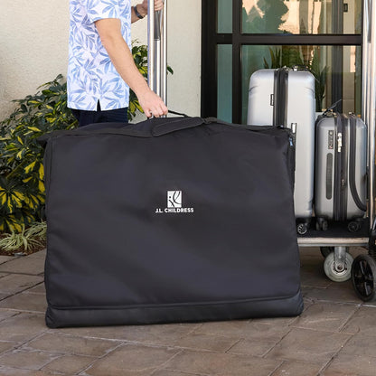 J.L. Childress Universal Stroller Travel Bag for Airplane - Fits Most Baby Strollers, Flying Essentials, Airport Accessories for Gate or Luggage Check, ID Card, AirTag Compatible - Large, Padded