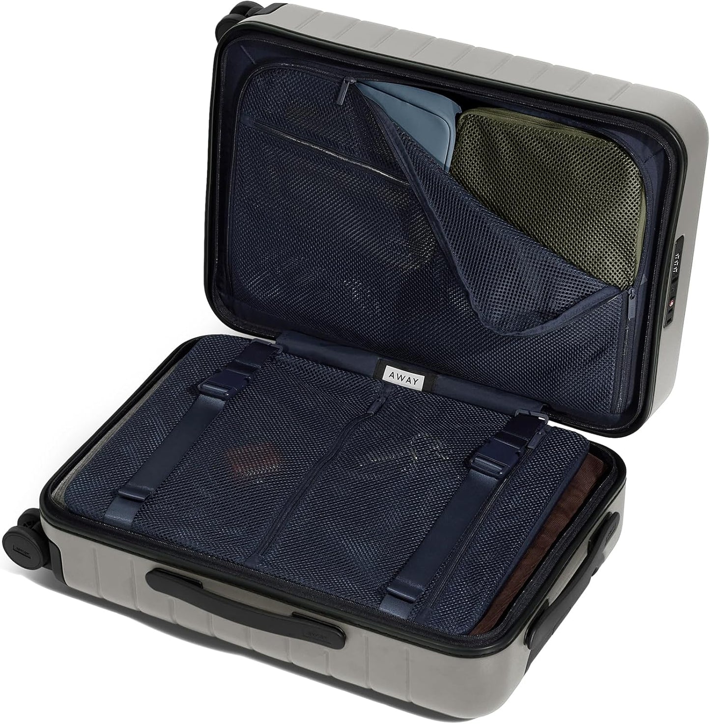 Away Carry-On Luggage, Lightweight Hardside Suitcase with Spinner Wheels, 22 Inch Airline Approved, TSA Lock, Cloud Gray