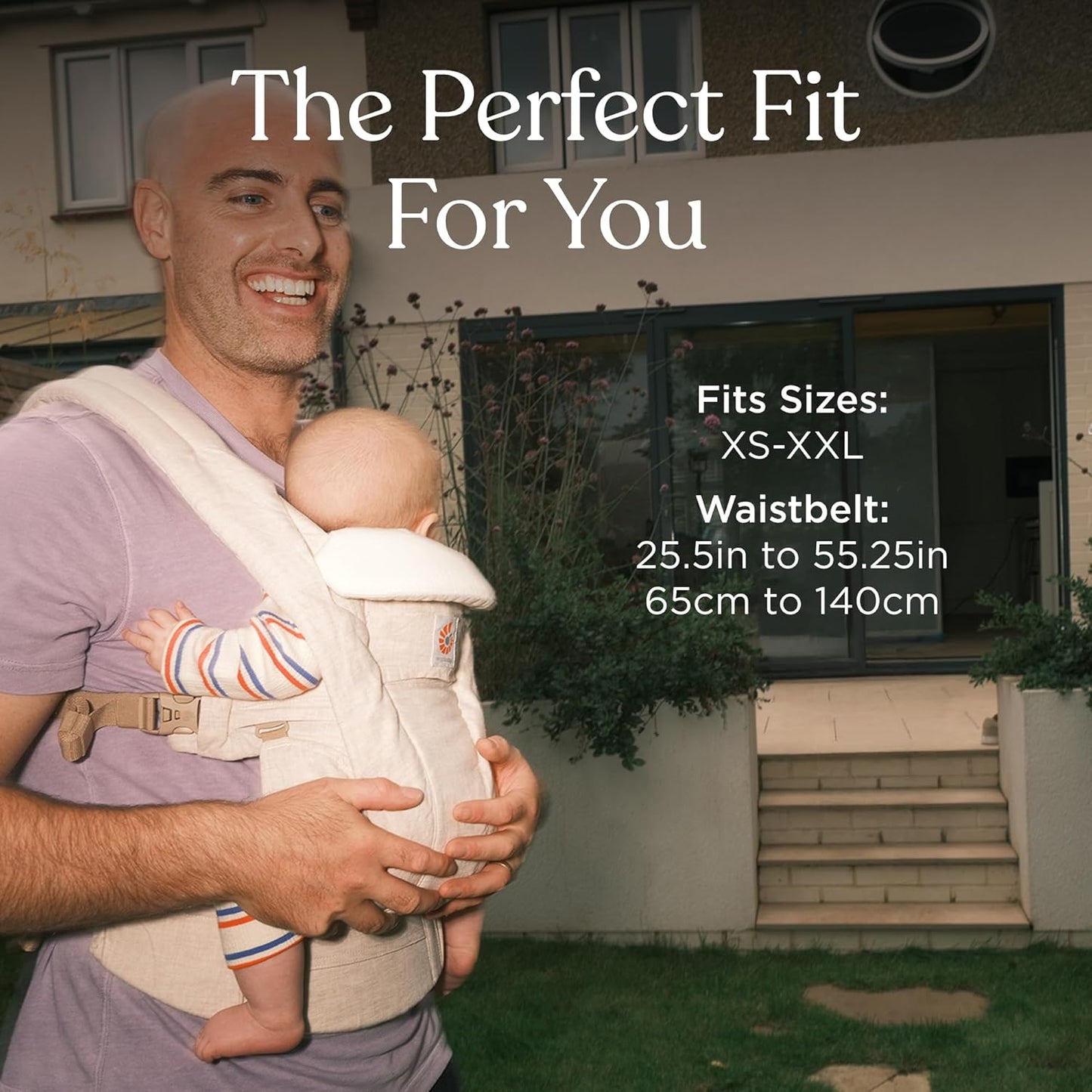 Ergobaby Omni Deluxe Baby Carrier Newborn to Toddler - Breathable Baby Carriers for Summer - All-Position Carrier with Enhanced Lumbar Support & Airflow (7-45 Pounds), Mesh, Natural Beige