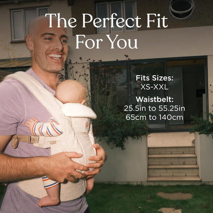 Ergobaby Omni Deluxe Baby Carrier Newborn to Toddler - Breathable Baby Carriers for Summer - All-Position Carrier with Enhanced Lumbar Support & Airflow (7-45 Pounds), Mesh, Onyx Black