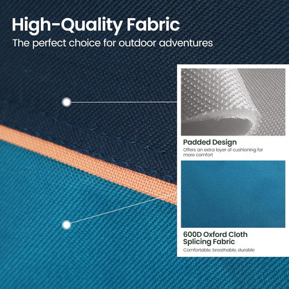 HIGH POINT SPORTS 2 Pack Portable Camping Chair for Adults, Folding Outdoor Camp Chair Lightweight Lawn Chairs Folding Collapsible Chair for Camping, Tailgates, Beach, Blue, Support 250 lbs