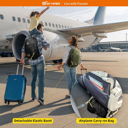 SKYSPER Small Hiking Daypack, 20L Lightweight Travel Backpacks Day Hike Pack with Waist Strap for Women Men