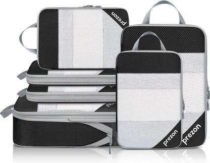 8 Set/6 Set/4 Set Compression Packing Cubes for Travel, Lightweight Vacation Travel Essentials, Travel Accessories for Suitcase Organizer Bags Set, Durable Luggage Organizer