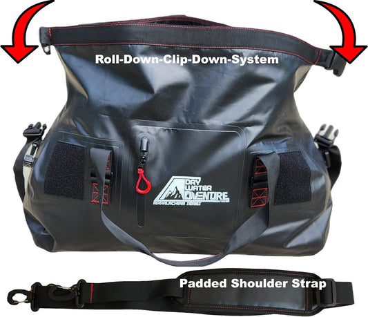 Waterproof Duffel Bag, Marine Grade (80 Liter/21.1 Gallon, Appalachian Series, Black)