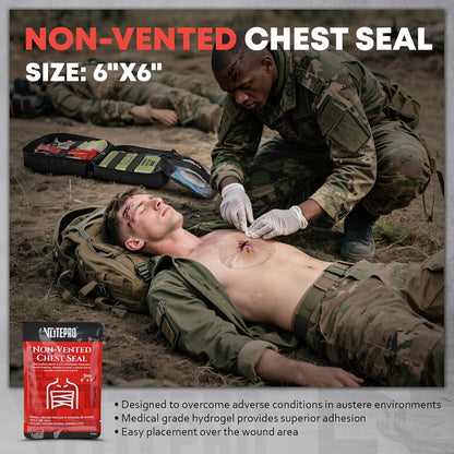 Advanced Trauma First Aid Kit - Emergency Camping Gear with Tourniquet, Compression Bandage, 36" Splint | Portable Survival Gear for Outdoor, Home, Camping- Gift for Husband Dad and Wife-Black