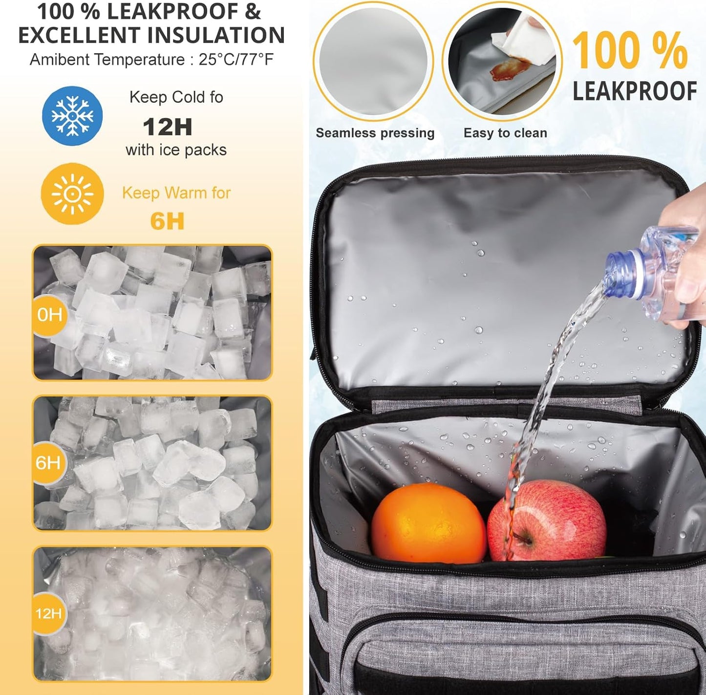 Tactical Backpack Cooler,Soft Lightweight Leakproof Cooler Backpack,Insulated Cooler Bag,Portable Soft Cooler Bag Waterproof for Beach, Travel, Camping, Picnic, Hiking