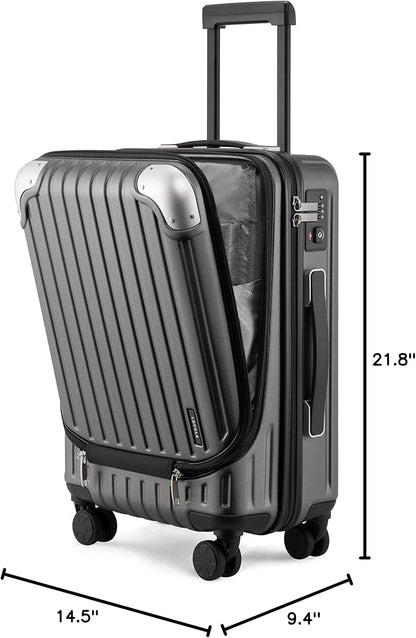 LEVEL8 Grace Carry on Luggage 22x14x9 Airline Approved, 20 Inch Hard Shell - Image 9