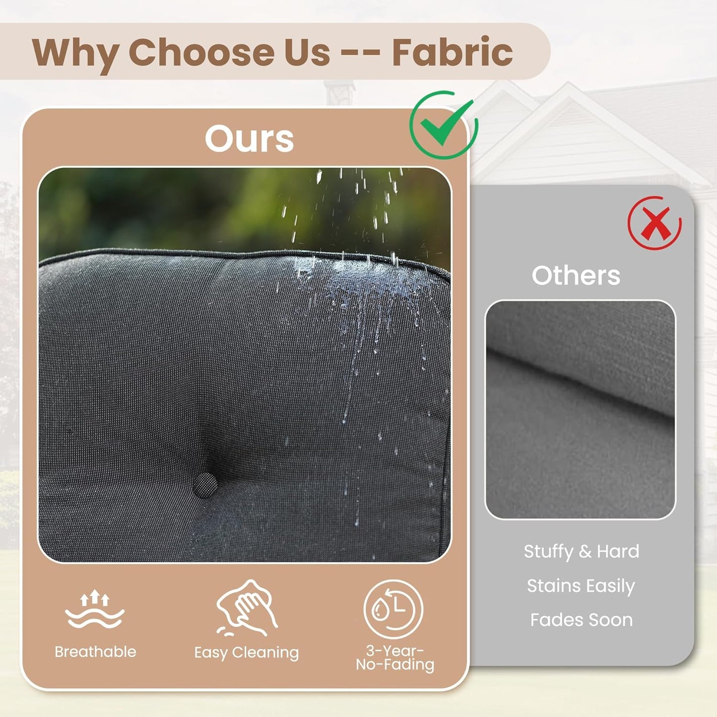 HOOOWOOO Patio Furniture Set,3 Pieces Outdoor Conversation Set,All Weather Wicker High Back Swivel Chairs Bistro Set with Side Table,Black