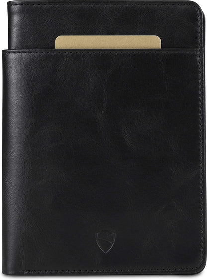 Vaultskin Leather Passport Holder, Slim RFID Blocking Travel Wallet for Men and Women, Fits Passport, Credit Cards, ID, Cash, Passport Cover Ideal Travel Accessories with Gift Box (Kensington)