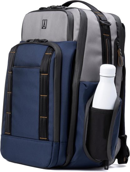 Travelpro Altitude Large Expandable Travel Laptop Backpack 30-36L, 16 Inch Laptop, Water Resistant, Work, Business, Men and Women, Stellar Navy/Grey