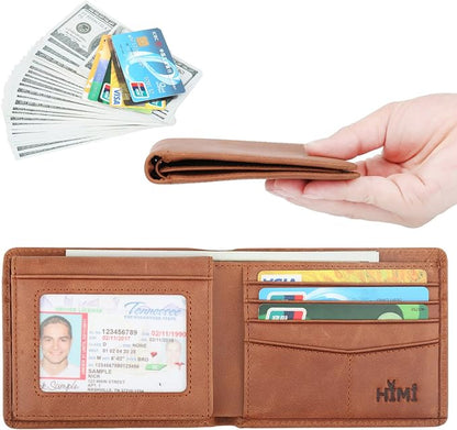 Wallet for Men-Genuine Leather RFID Blocking Bifold Stylish Wallet - Image 2