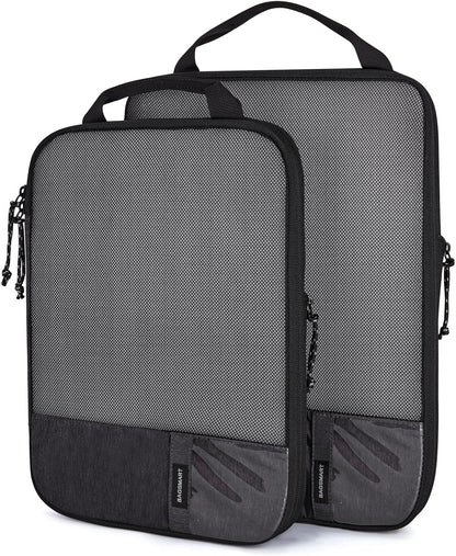 BAGSMART 6 Set Compression Packing Cubes - Lightweight Travel Essentials, Durable Luggage Organizer