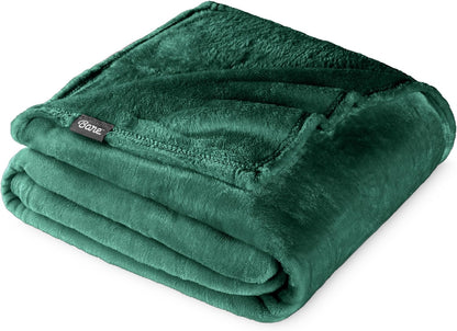 Bare Home Fleece Blanket - Twin/Twin Extra Long - Ultra-Soft Lightweight for Bed, Sofa, and Couch - Luxury Microplush - Cozy Warm Blanket (Twin/Twin XL, Forest Green)