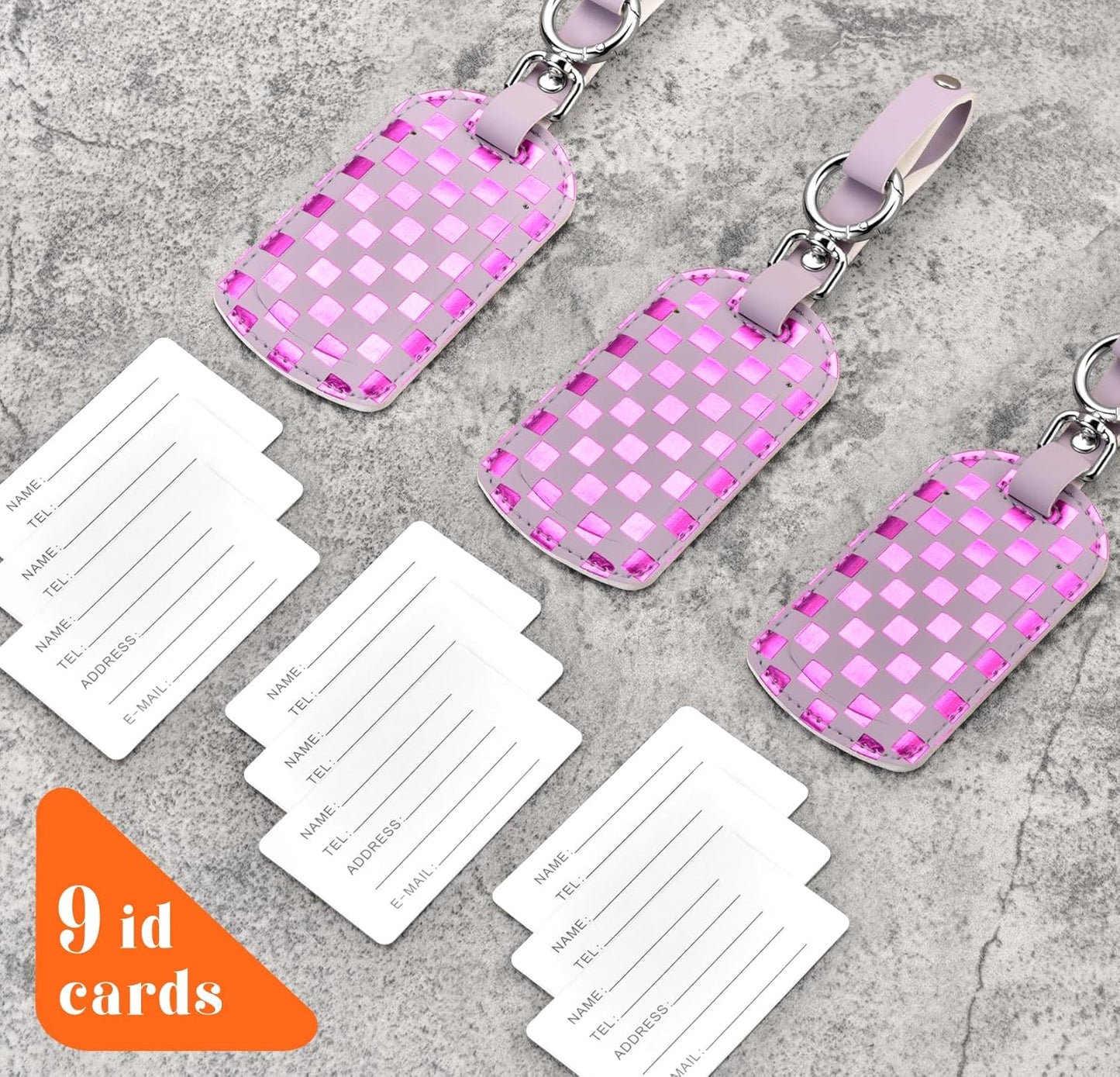 Luggage Tags for Suitcases Travel Accessories: Leather Luggage Tag 3 Pack TSA Approved Airplane Travel Essentials for Women, Bag Tags for Luggage Long Flight Must Haves Travels Gift Airport Essentials